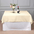 Efavormart 70" Square Linens Beige Wholesale Linens Polyester Square Linen by efavormart