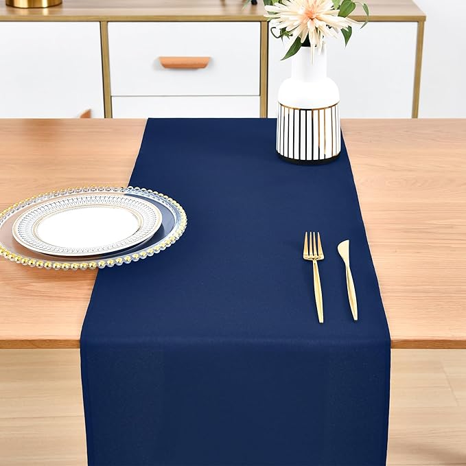 Farmhouse Navy Blue Table Runner Dining Table Runners 60 Inches Long Coffee - Image 7