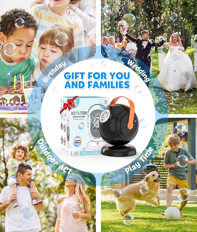 Joyfuture Automatic Bubble Machine, Toddlers - Image 6