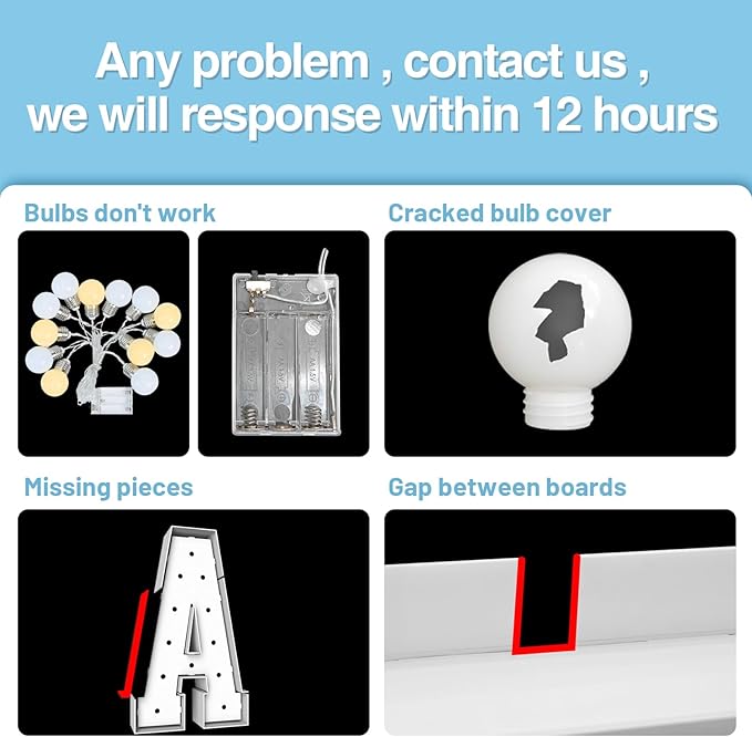 4FT Marquee Light Up Letters Y, Party Decoration Large Marquee Light Up Letters - Image 5