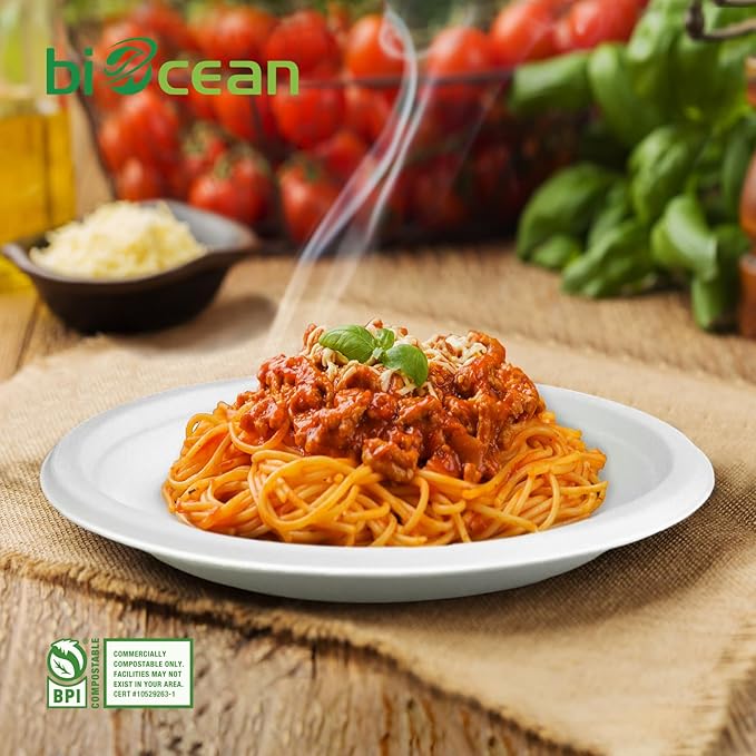 9 Inch Compostable Plates White - Image 6