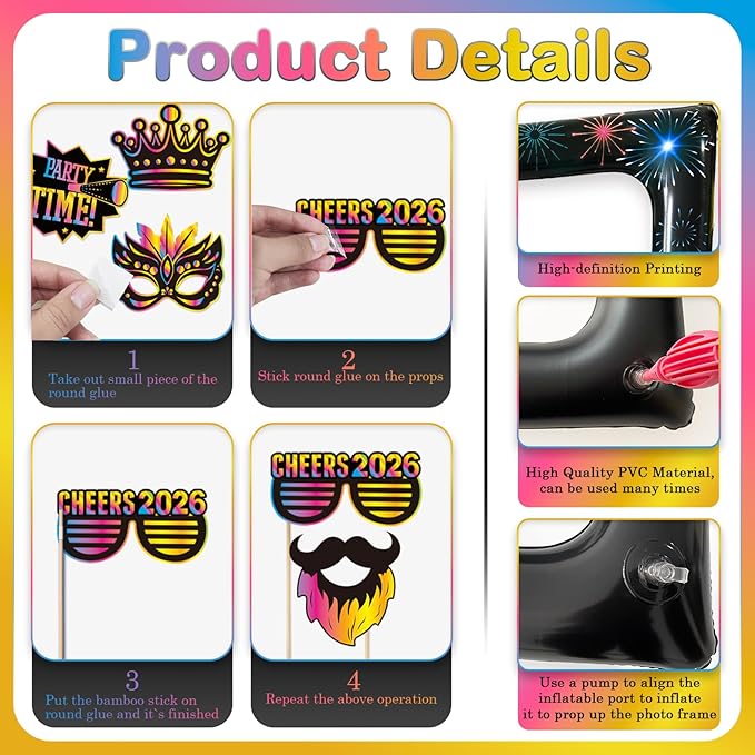 2026 New Year Photo Booth Inflatable Frame Kit - Image 5