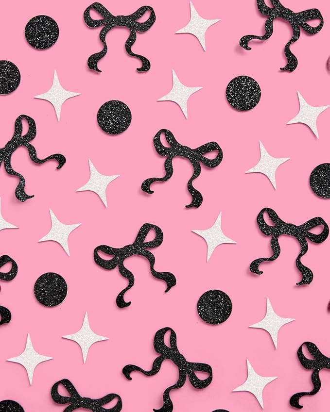 xo, Fetti Black Bow Glitter Confetti - Image 7