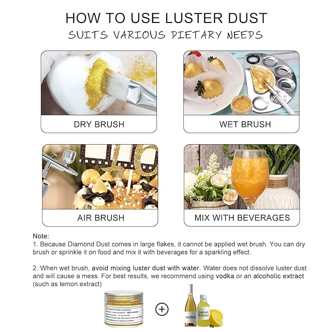 HomeHere Luster Powder Dust Edible Cake Dust - Image 4