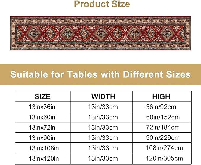 Boho Floral Vintage Table Runner - Image 2