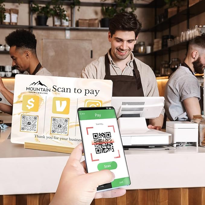 Personalized Custom Metal QR Code Sign Venmo Cashapp Scan to Pay - Image 5