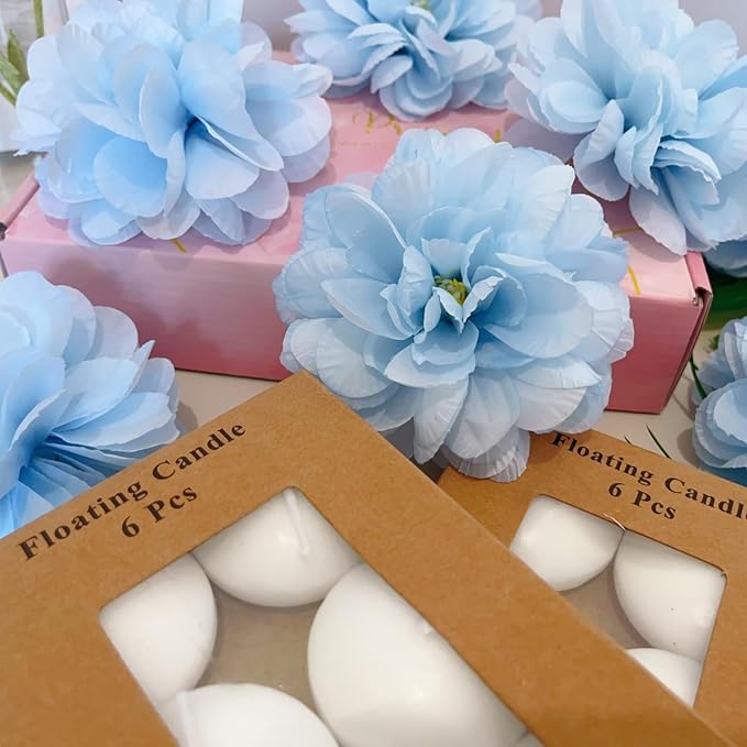 24 Pcs Floating Candles for Centerpieces and Floating Flowers Vase Fillers for - Image 9