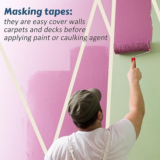 Masking Tape Bulk General Purpose Masking Painting Tape 55 Yards - Image 4