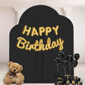 WEERRW Wedding Arch Cover Black Spandex Fitted Set of 3 Balloon Arch Stand by WEERRW