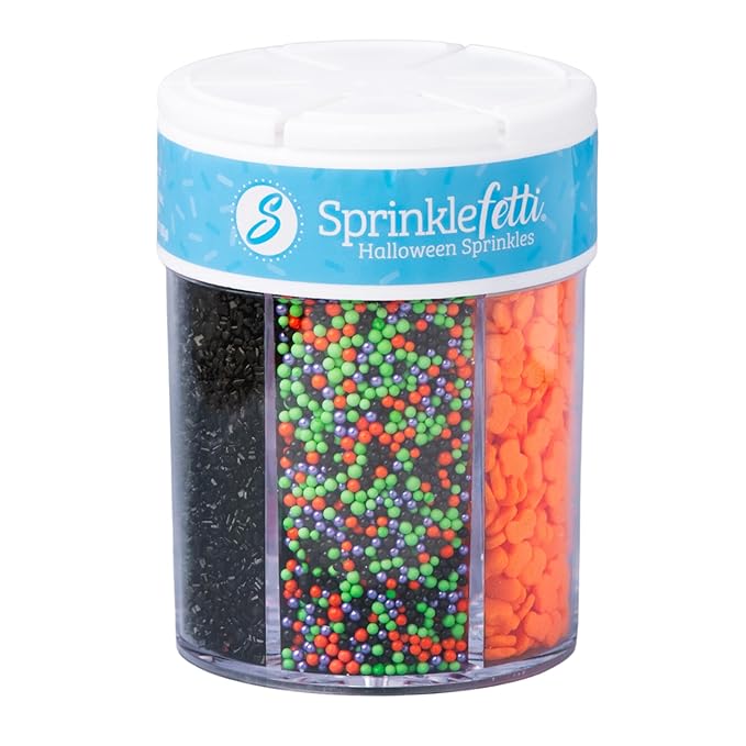 Sweets Indeed Halloween 6-Cell Sprinkle Jar – 6 Variety Sprinkle Compartments | - Image 8