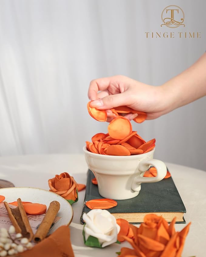 TINGE TIME Silk Flowers: 200pcs Rose Petals - Image 4