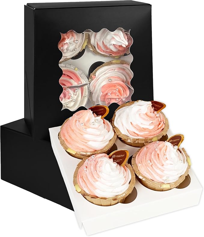 Bakepacker Auto-pop up 4 Cupcake Boxes by Bakepacker