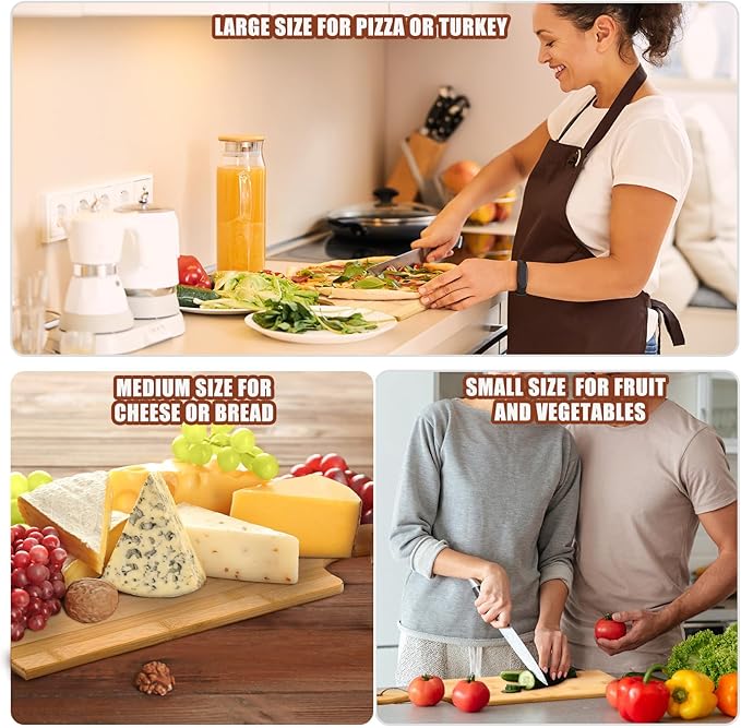 Patelai 12 Packs Wooden Cutting Board Set - Image 4