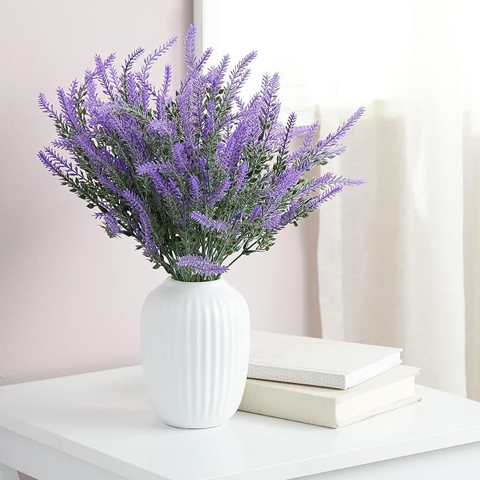 Juvale 12 Bundles Lavender Artificial Flower Stems - Image 3