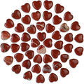 Gerrii 50 Pcs Heart Healing Stone Bulk Quartz Heart Inspirational Stones Gift by Gerrii