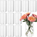 12pcs Clear Cylinder Vases for Centerpieces, Glass Flower Vases for Wedding by SUPMIND