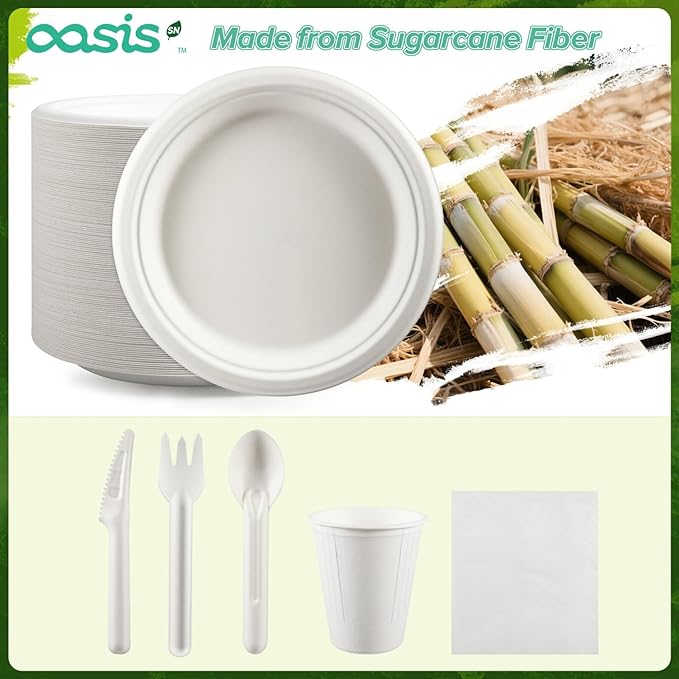 350PCS Disposable Paper Dinnerware Set - Image 5