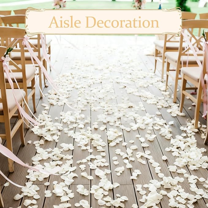 300pcs Silk Rose Petals Ivory - Image 7