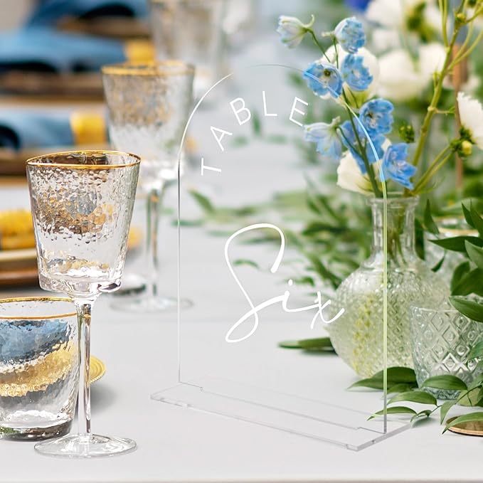 JINMURY Clear Arch Wedding Table Numbers 1-10 - Image 4