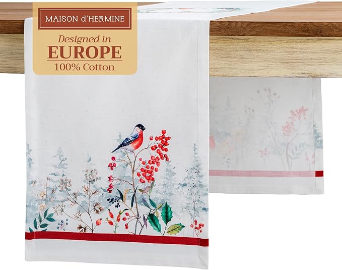 Maison d' Hermine Table Runner 100% Cotton Single Layer Table Runners 72 inches by MaisondHermine