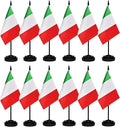 12 Pack Italy Desk Flags Set, Italian Small Mini Table Office Flags by BCLin