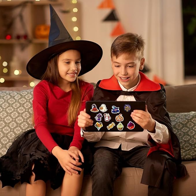 XZENTIRA, Halloween Cartoon Pumpkin Themed Stickers, Vinyl Waterproof Holiday - Image 7