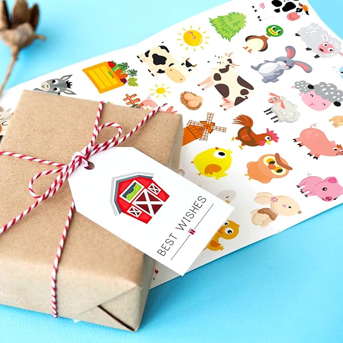 Farm Animal Stickers Cute Farm Barnyard Cow Sheep Horse Decal Sticker 875 - Image 2