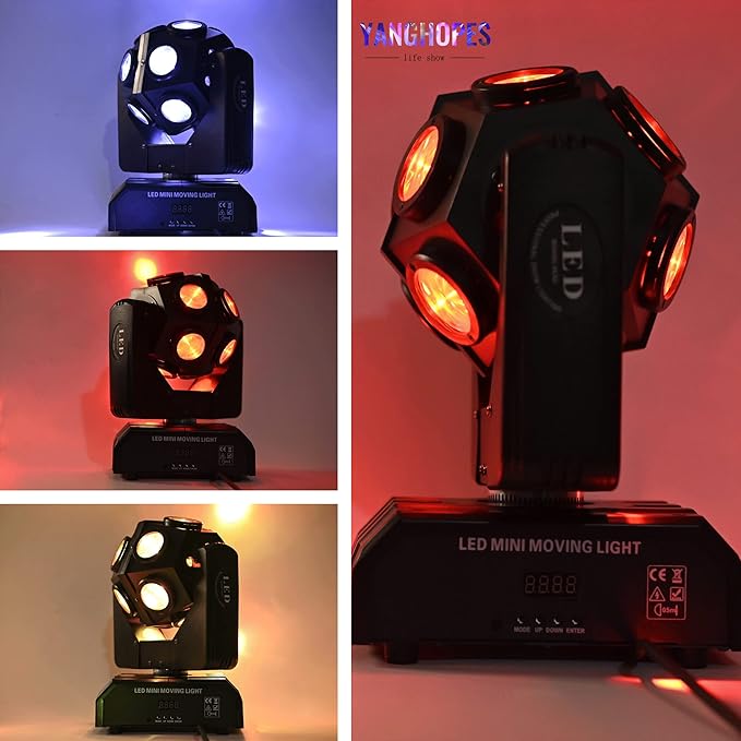 Moving Head DJ Light Party RGBW LED Beam Lights DMX 512 Strobe Light - Image 4