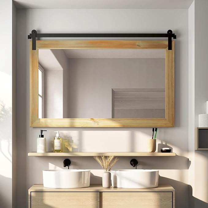 COGOOD Farmhouse Barn Door Mirror by COGOOD