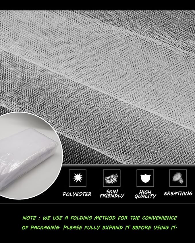 White Tulle Fabric 108" x 10 Yards - Image 2