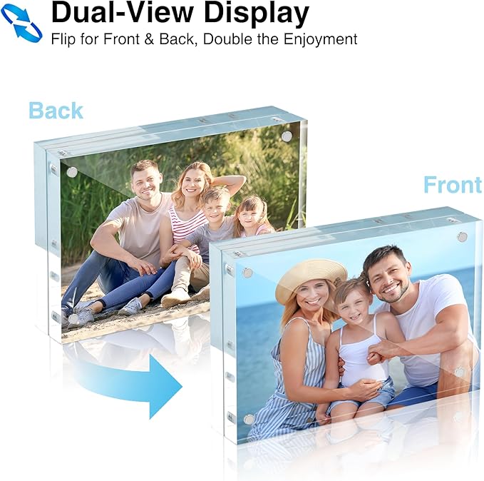 HOUSE DAY Acrylic Picture Frames 8x10, 6 Pack Magnetic 8x10 Picture Frame - Image 4