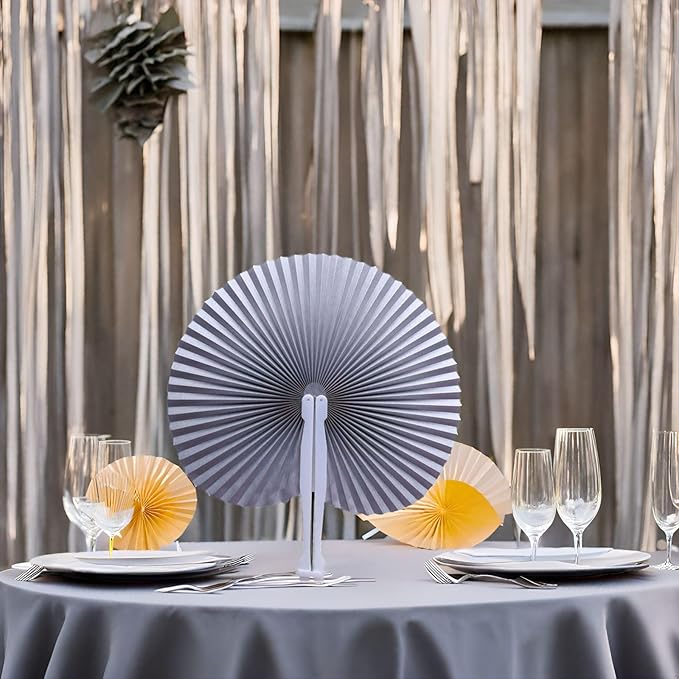 12 Packs Decorative Paper Folding Hand Fans Handheld - Image 3