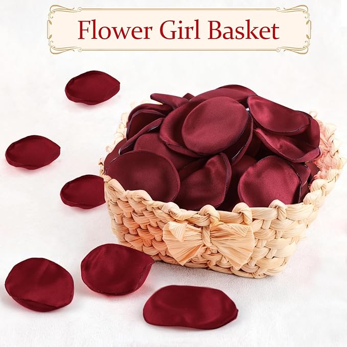 Silk Rose Petals Burgundy 300pcs - Image 3