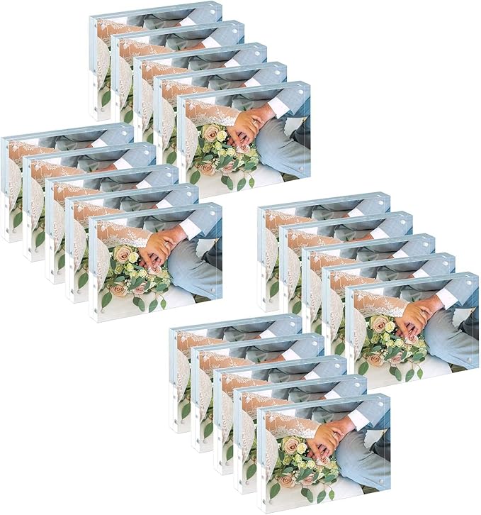 Acrylic Picture Frame 2.5 x 3.5 Clear Acrylic Business Card Frame Double Sided by IEEDFJKK