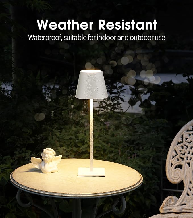 UME 3 Pack Cordless Table Lamp, Battery Operated Lamp - Image 4