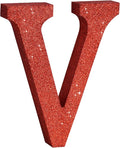TONIFUL 8 Inch Red Glitter Letter V Table Centerpiece A-Z Red Birthday Party by TONIFUL