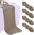4 Pack Nude Cheesecloth Table Runner 35x120 Inch Boho Gauze Fabric Cheese Cloth by AIRIT+LOVELY