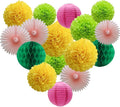 Party Decorations Kit Hanging Paper Fan Tissue Pom Poms Flowers Honeycomb Balls by ADLKGG