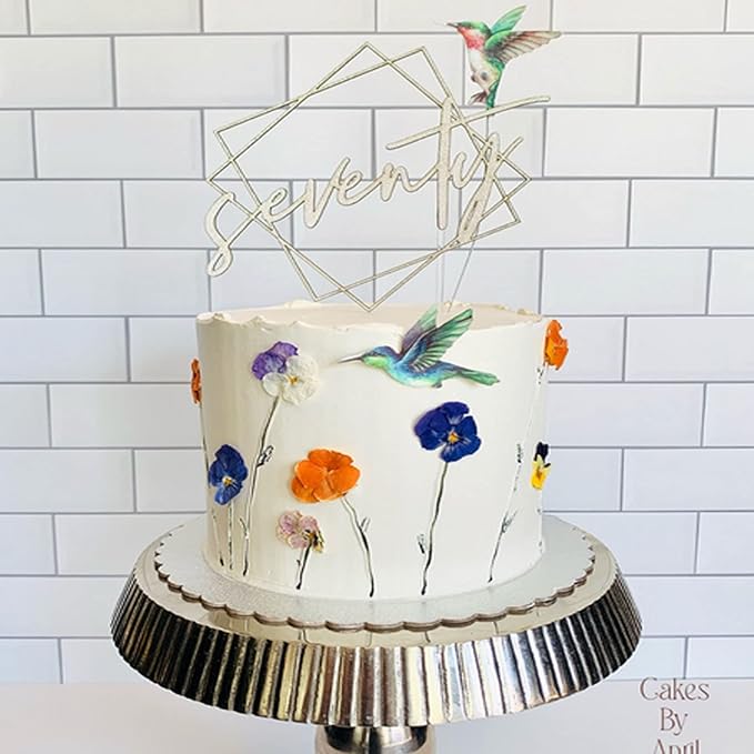 GEORLD Edible Cupcake Topper Wafer Hummingbird Cake Bird Decoration by Wafer - Image 5