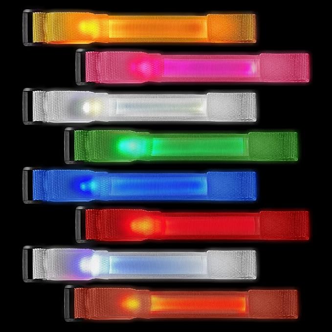 M.best 16pcs LED Light Up Bracelets Glow Flashing Wristbands Glow in The Dark - Image 3
