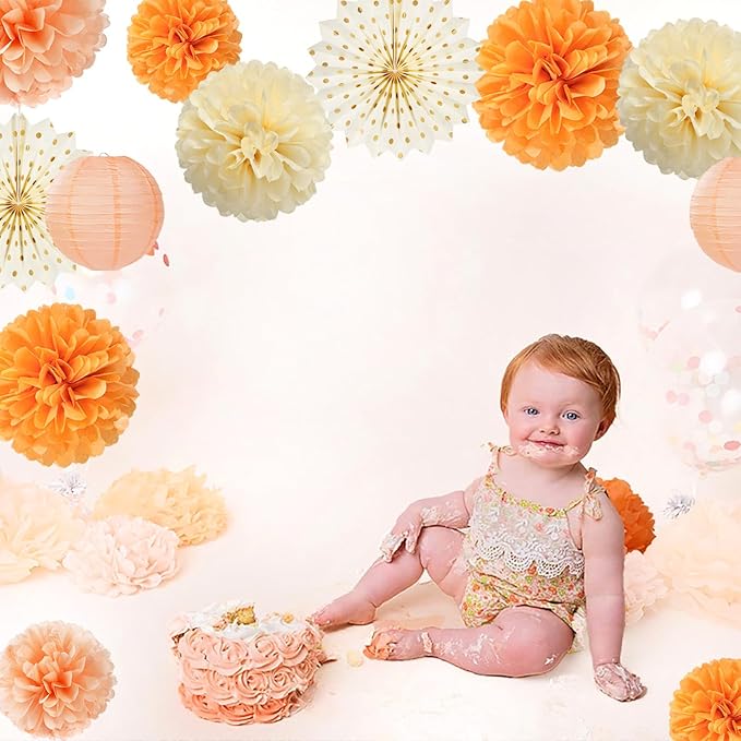 Beige-Orange Peach Fall-Boho Hanging Party-Decorations - Image 7