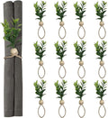 MAOANME Napkin Rings Set of 12, Rustic Eucalyptus Napkin Holder Rings by MAONAME