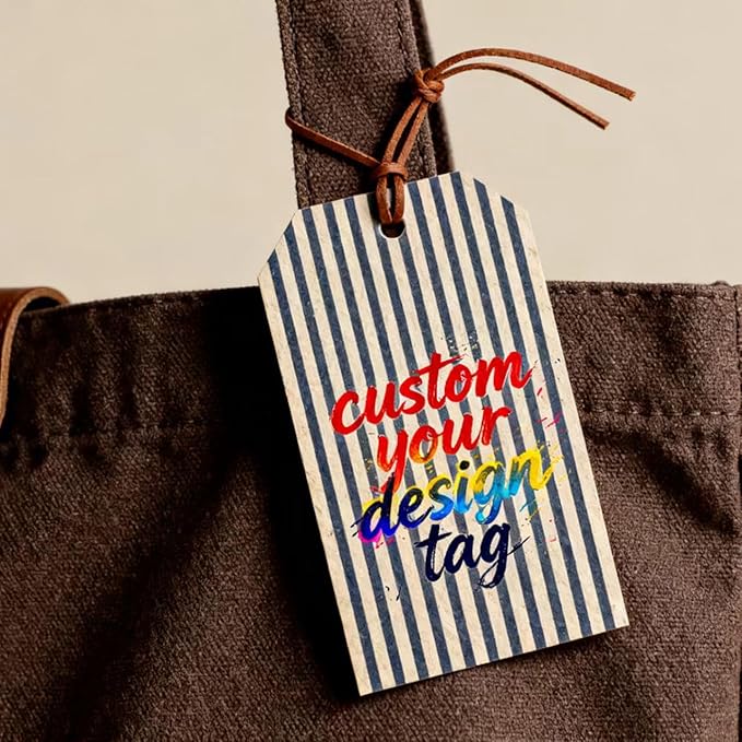 Custom Brown Kraft Paper Tags, Personalized Your Logo and Text Price Hang Tags - Image 6