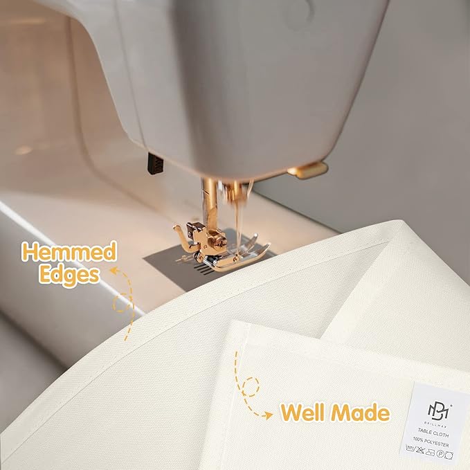 BRILLMAX 10 Pack Ivory Tablecloths - Image 4