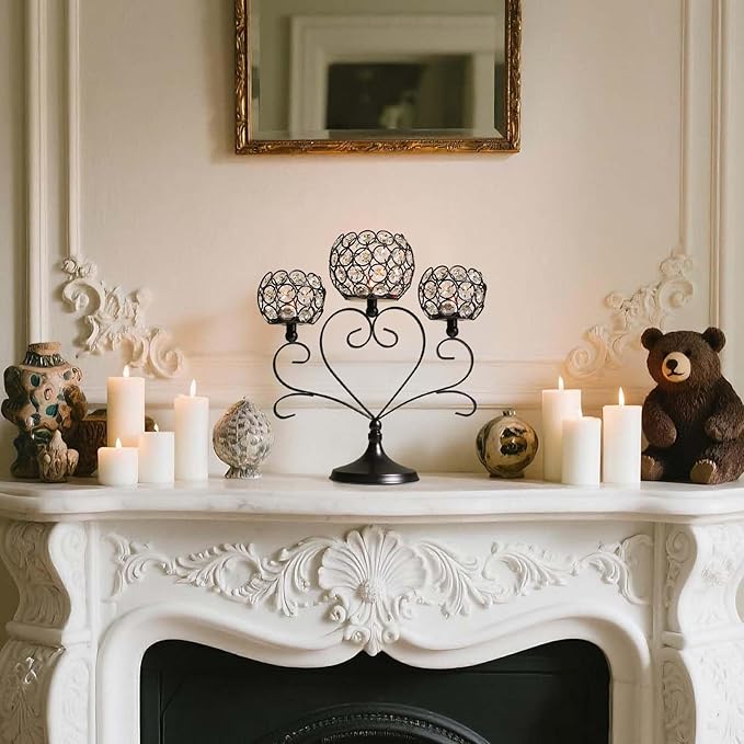 2 Pcs 3-Arm Heart Tea Light Candle Holder - Image 6