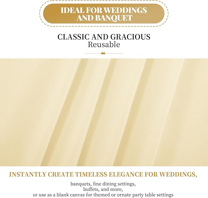 12 Packs 90 x 132 Inch Tablecloth, Washable Fabric TableCover - Image 3