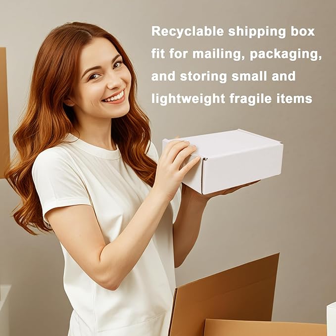 MEBRUDY 6x4x2 Inches Shipping Boxes Pack of 50, Small Corrugated Cardboard Box - Image 5