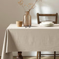 MIULEE Natural Linen Cotton Blend Tablecloth Rectangle, Luxury Waterproof Stain by MIULEE
