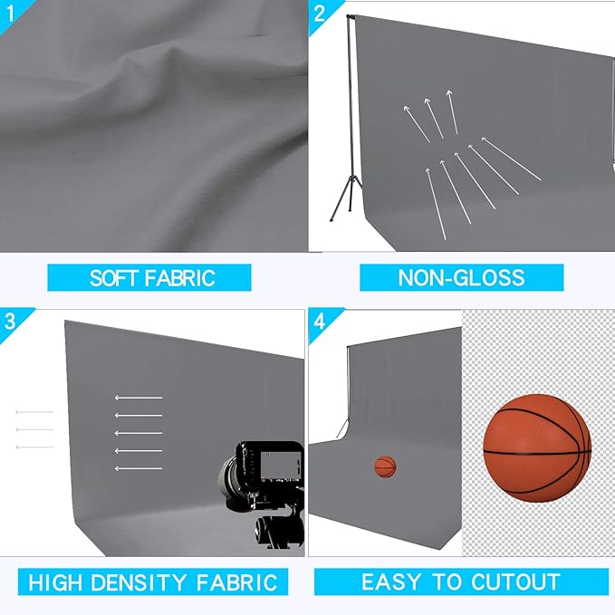 ISSUNTEX 10X10 ft/3X3 Meters Background Photo Backdrop, Photo Studio, - Image 3