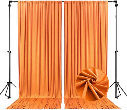 10 x 7 Feet Orange A Backdrop Curtain by ZEBMOON